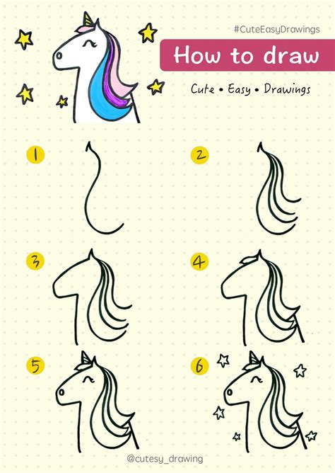 easy unicorn drawing|unicorn drawing for beginners.